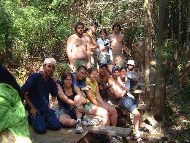 Canada World Youth Exchange Constructing trail bridges